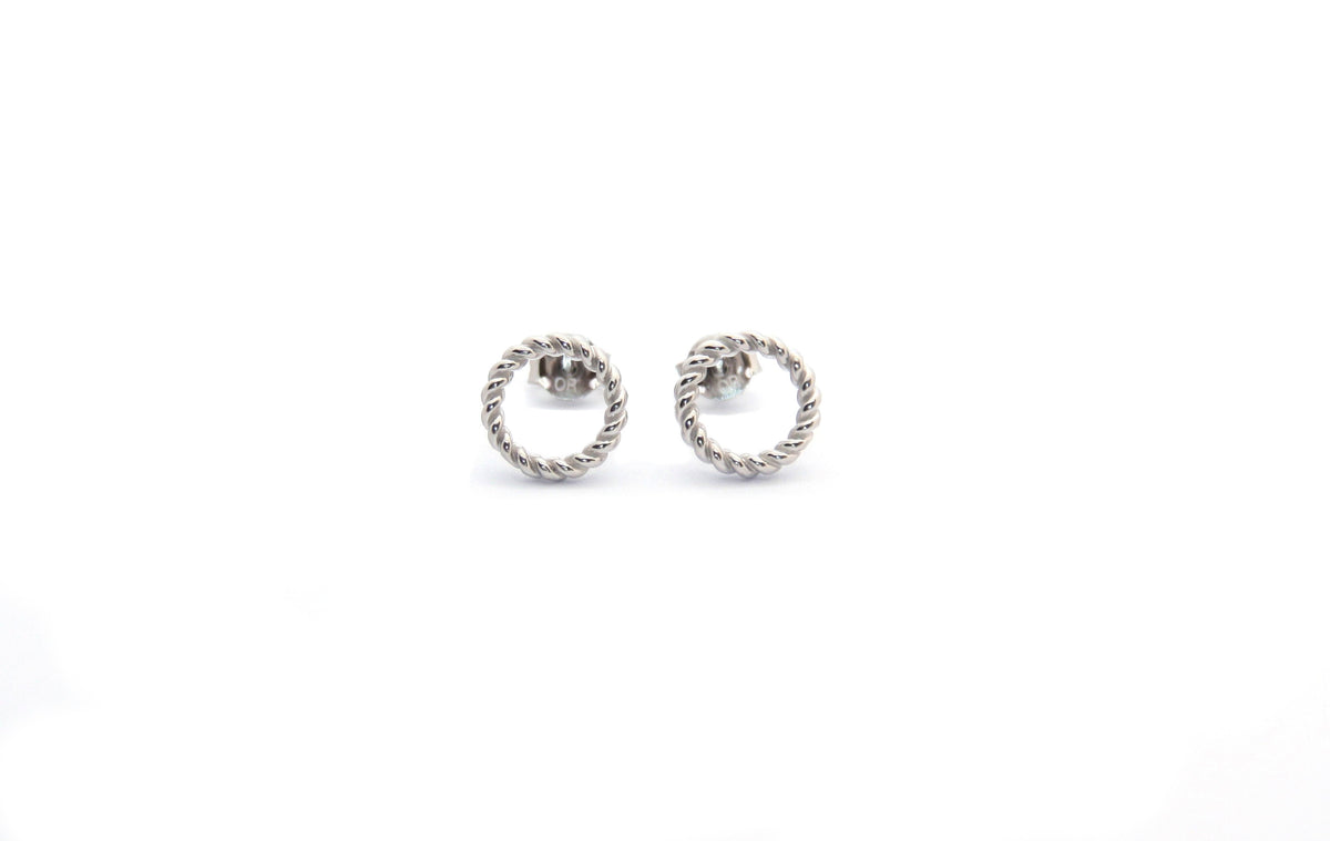 Rope Twist Stud Earrings