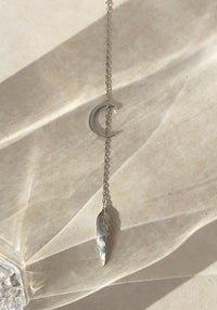 Feather and Moon Pendant