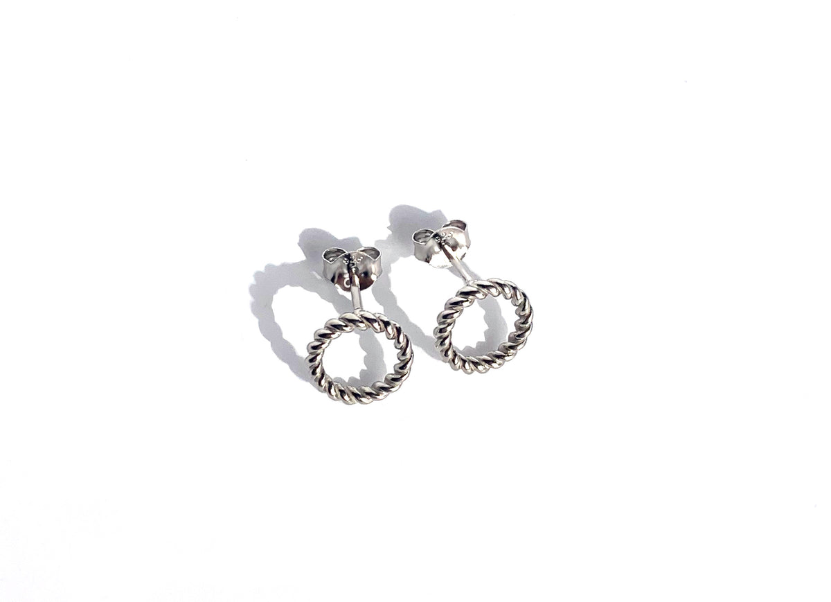 Rope Twist Stud Earrings