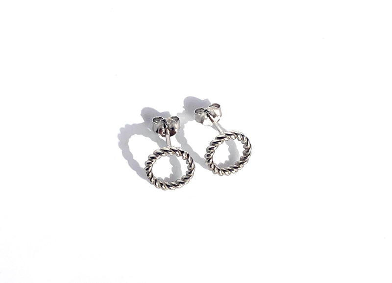 Rope Twist Stud Earrings